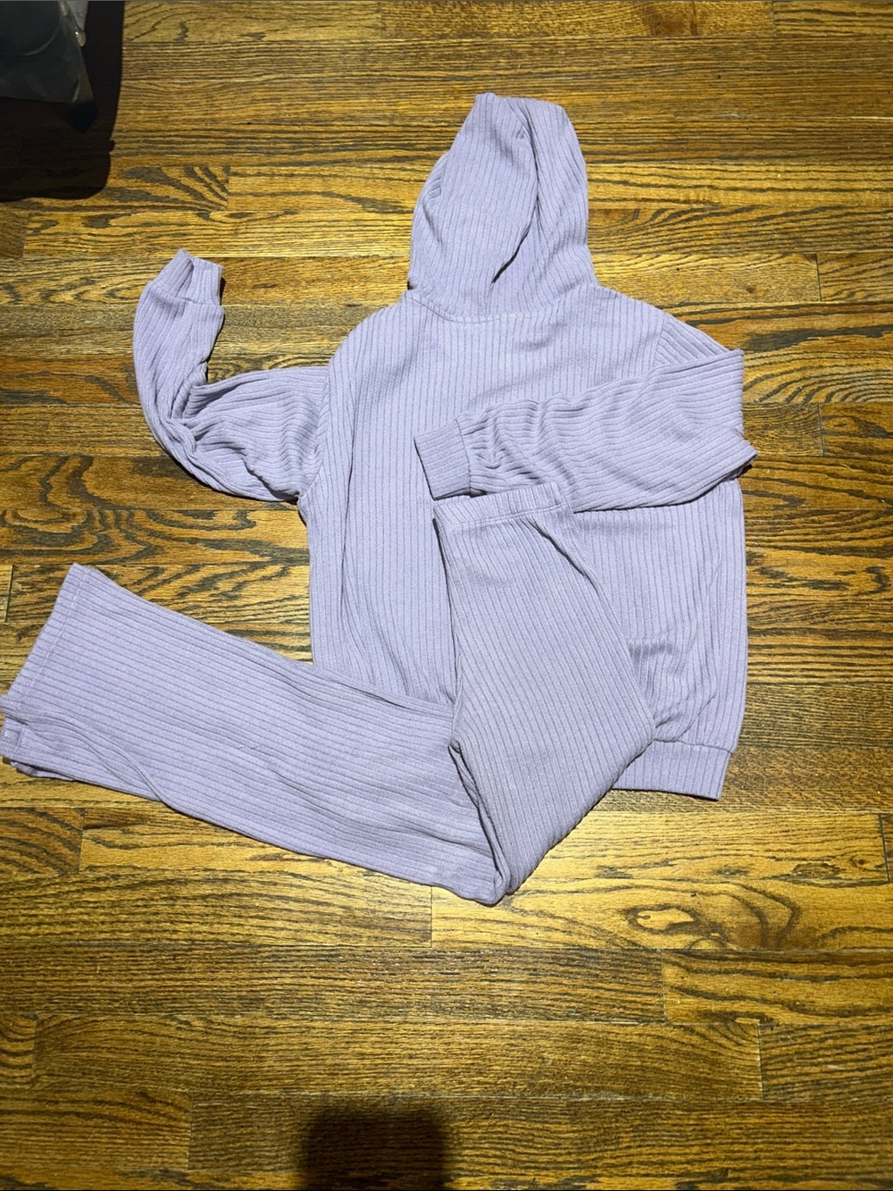 H&M Lavender Ribbed Hoodie and Pants Set - Picture 7 of 10
